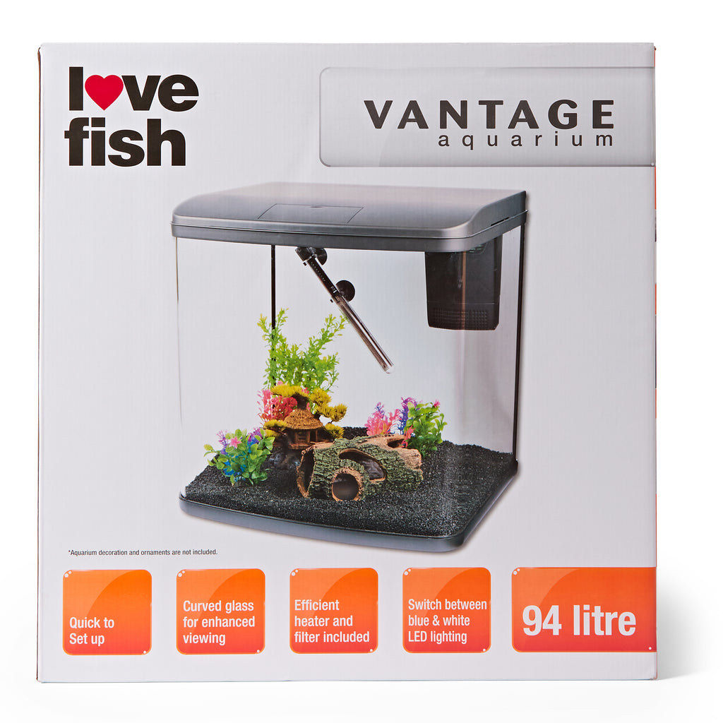 Love Fish Vantage Aquarium 94L | Complete LED Tropical Fish Tank Kit