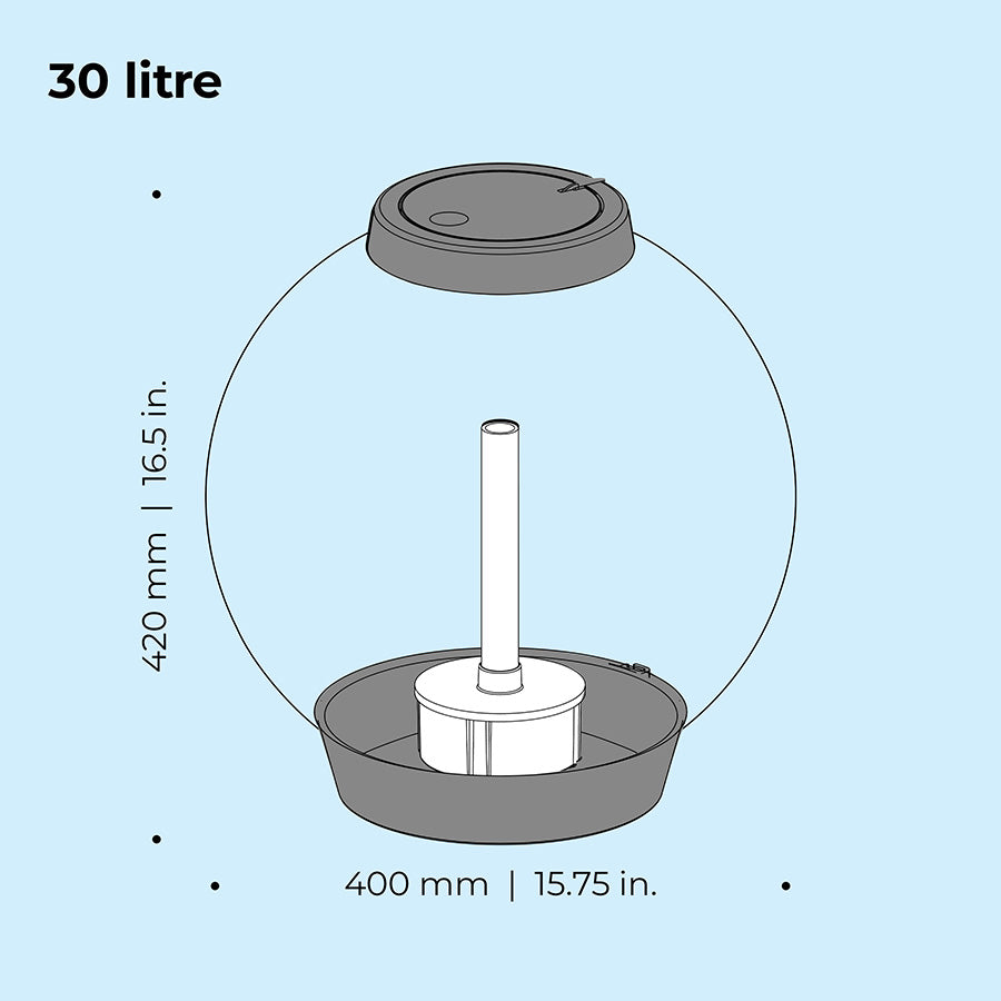 biOrb Classic LED Aquarium Kit Silver 30L | Complete Fish Tank Starter Set