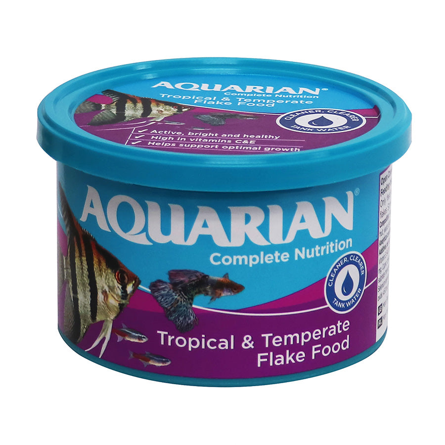 Aquarian Tropical & Temperate Fish Flake Food – Complete Daily Nutrition