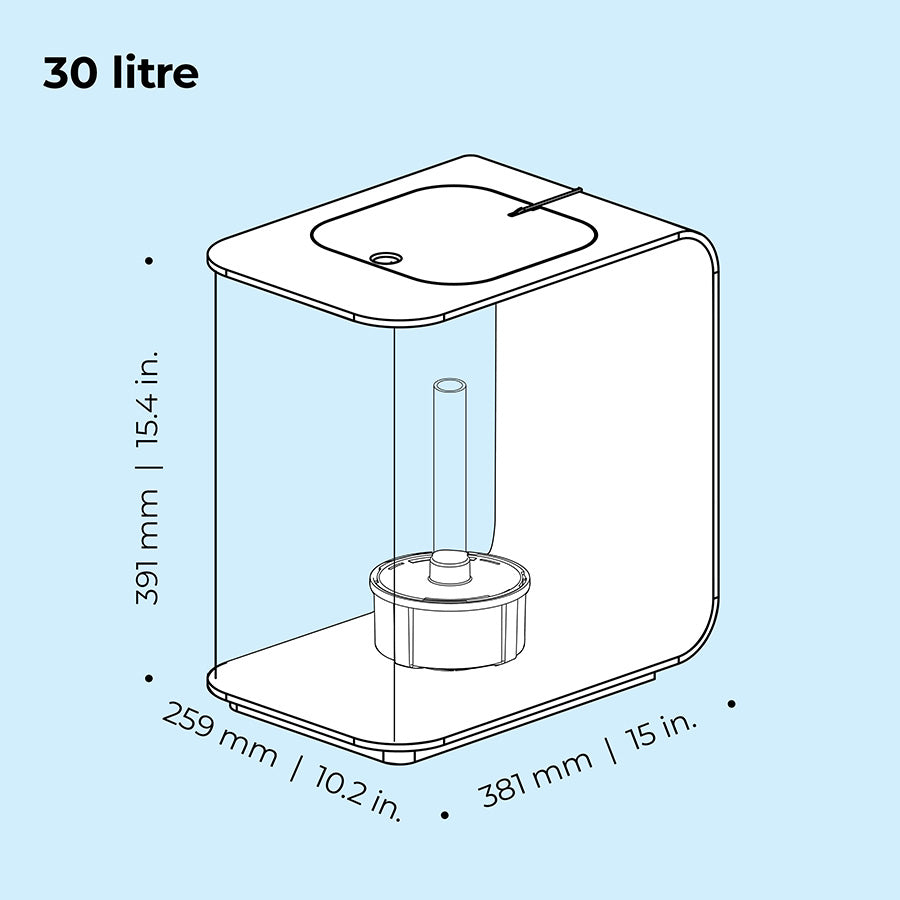 biOrb Flow LED Aquarium 30L | Modern Acrylic Fish Tank with 5-Stage Filtration