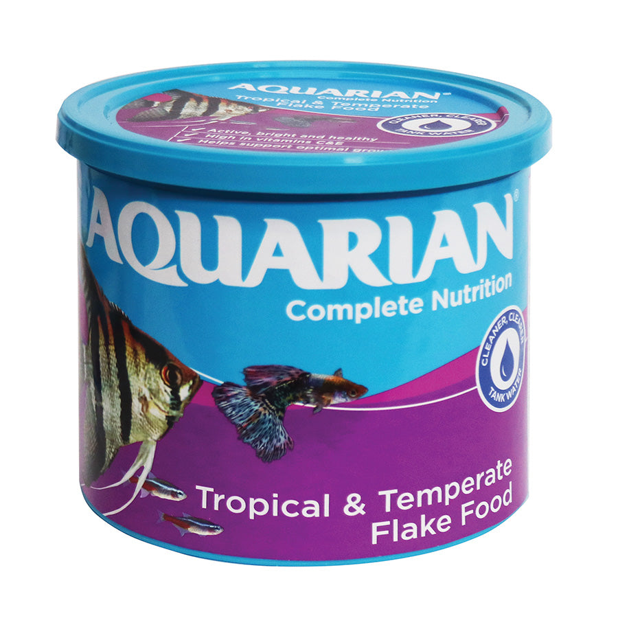 Aquarian Tropical & Temperate Fish Flake Food – Complete Daily Nutrition