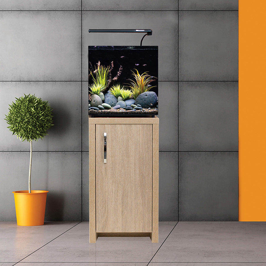 Aqua One Aqua Aspire Glass Aquarium 55L | LED Cube Fish Tank with Filter & Heater