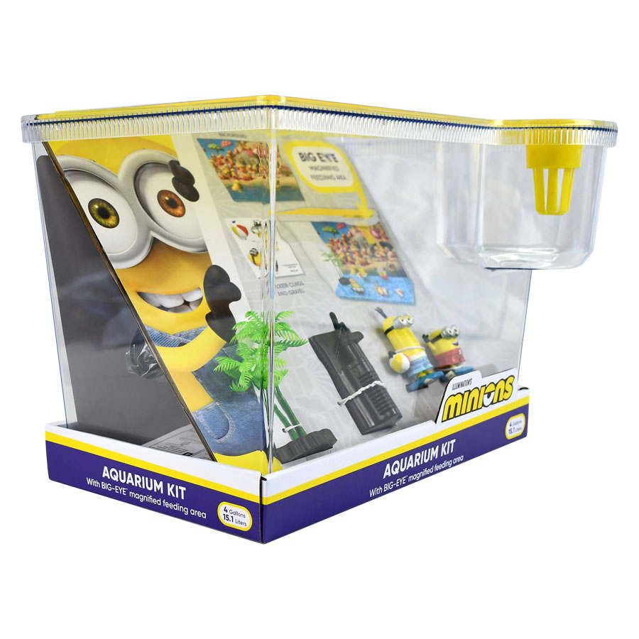 Minions Big Eye Aquarium Kit 15L | Fun Character Fish Tank Starter Set