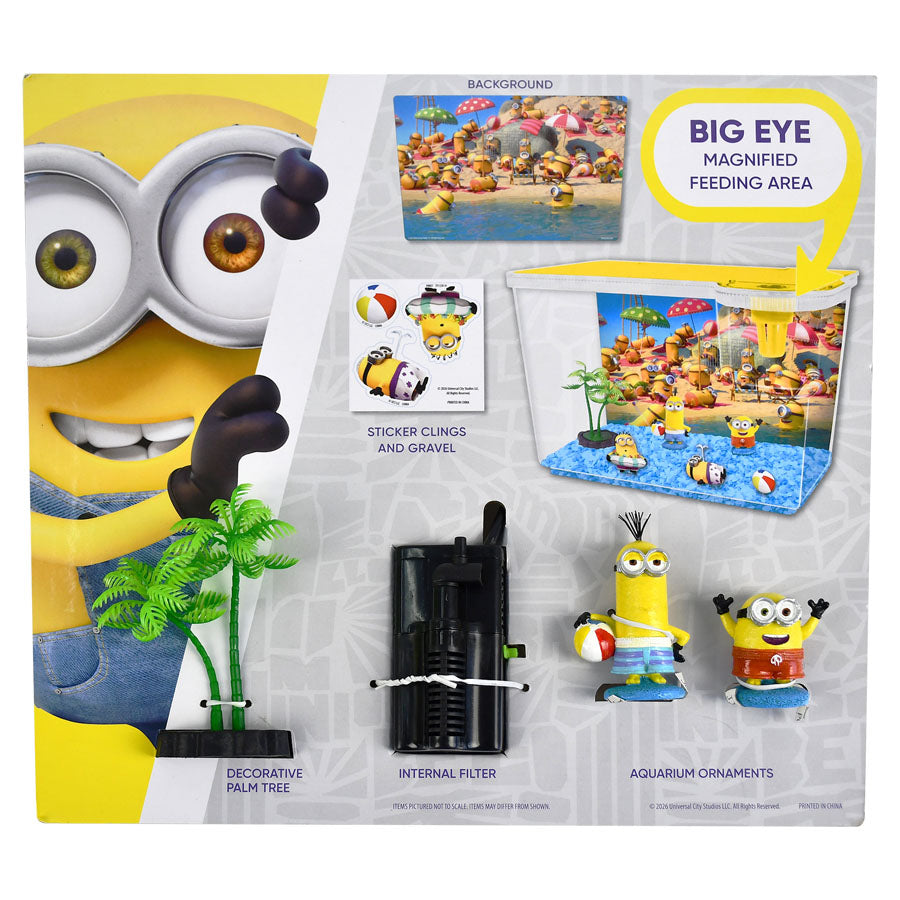 Minions Big Eye Aquarium Kit 15L | Fun Character Fish Tank Starter Set
