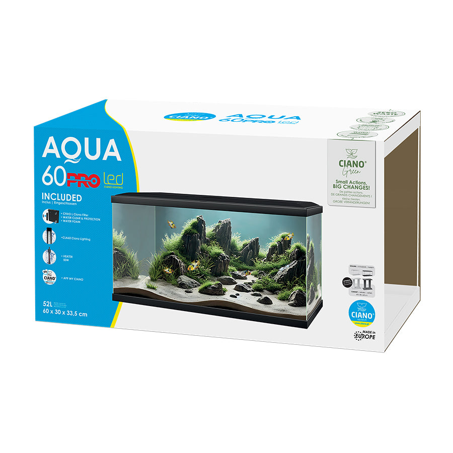 Ciano Aqua 60 LED Aquarium White 58L | Complete Tropical Fish Tank Kit